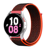 Strap-it Samsung Galaxy Watch 5 44mm Nylon Strap (Black/Orange) Strap-it Samsung Galaxy Watch 5 44mm Nylon Strap (Black/Orange)