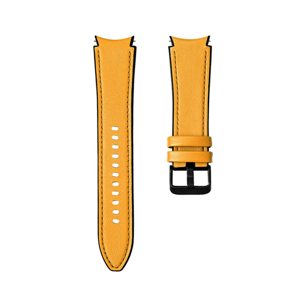 Strap-it Strap-it Samsung Galaxy Watch 5 44mm Leather Hybrid Strap (Yellow) Strap-it Strap-it Samsung Galaxy Watch 5 44mm Leather Hybrid Strap (Yellow)