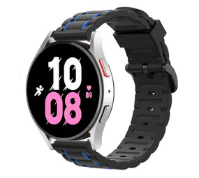 Strap-it Samsung Galaxy Watch 5 44mm Silicone Strap Tough (Black/Blue)