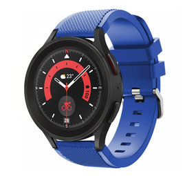 Strap-it Samsung Galaxy Watch 5 Pro Silicone Strap with Buckle (Blue)