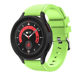 Strap-it Samsung Galaxy Watch 5 Pro Silicone Strap with Buckle (Light Green)