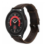 Strap-it Samsung Galaxy Watch 5 Pro Leather Strap (Dark Brown) Strap-it Samsung Galaxy Watch 5 Pro Leather Strap (Dark Brown)