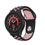 Strap-it Samsung Galaxy Watch 5 Pro Sport Strap (Black/Pink) Strap-it Samsung Galaxy Watch 5 Pro Sport Strap (Black/Pink)