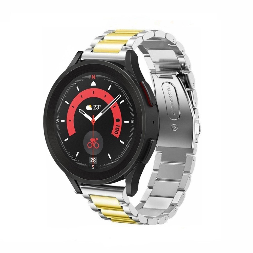 Strap-it Strap-it Samsung Galaxy Watch 5 Pro Steel Strap (Silver/Gold) Strap-it Strap-it Samsung Galaxy Watch 5 Pro Steel Strap (Silver/Gold)