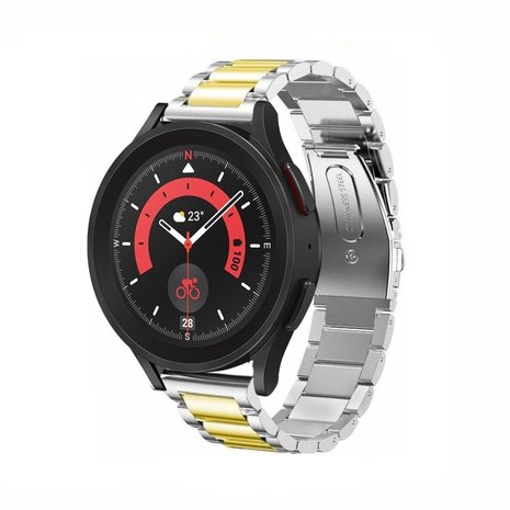 Strap-it Strap-it Samsung Galaxy Watch 5 Pro Steel Strap (Silver/Gold) Strap-it Strap-it Samsung Galaxy Watch 5 Pro Steel Strap (Silver/Gold)