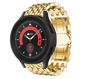 Strap-it Samsung Galaxy Watch 5 Pro Dragon Strap Steel (Gold) Strap-it Samsung Galaxy Watch 5 Pro Dragon Strap Steel (Gold)
