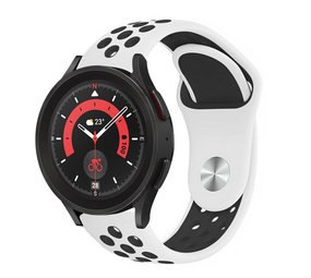 Strap-it Samsung Galaxy Watch 5 Pro Sport Strap (White/Black) Strap-it Samsung Galaxy Watch 5 Pro Sport Strap (White/Black)