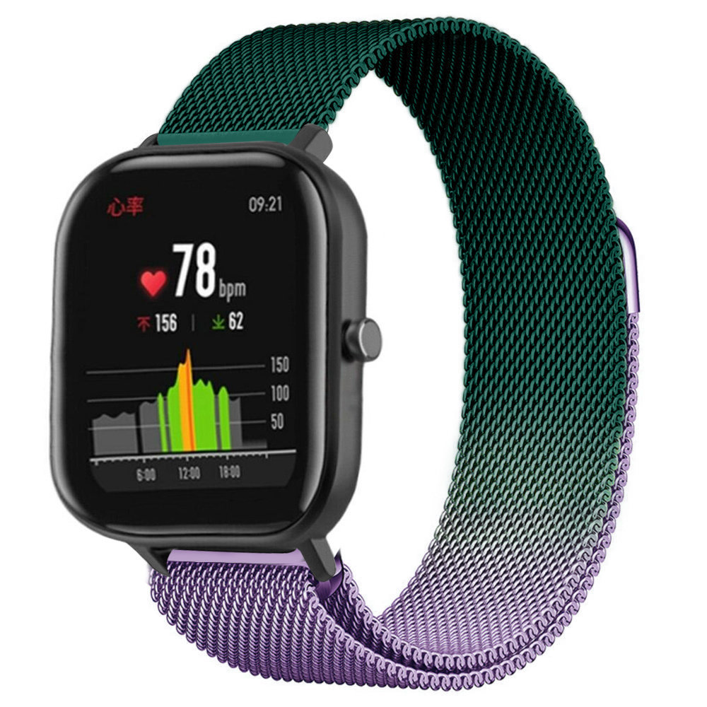 Strap-it Strap-it Xiaomi Amazfit GTS Milanese Strap (Purple/Green) Strap-it Strap-it Xiaomi Amazfit GTS Milanese Strap (Purple/Green)