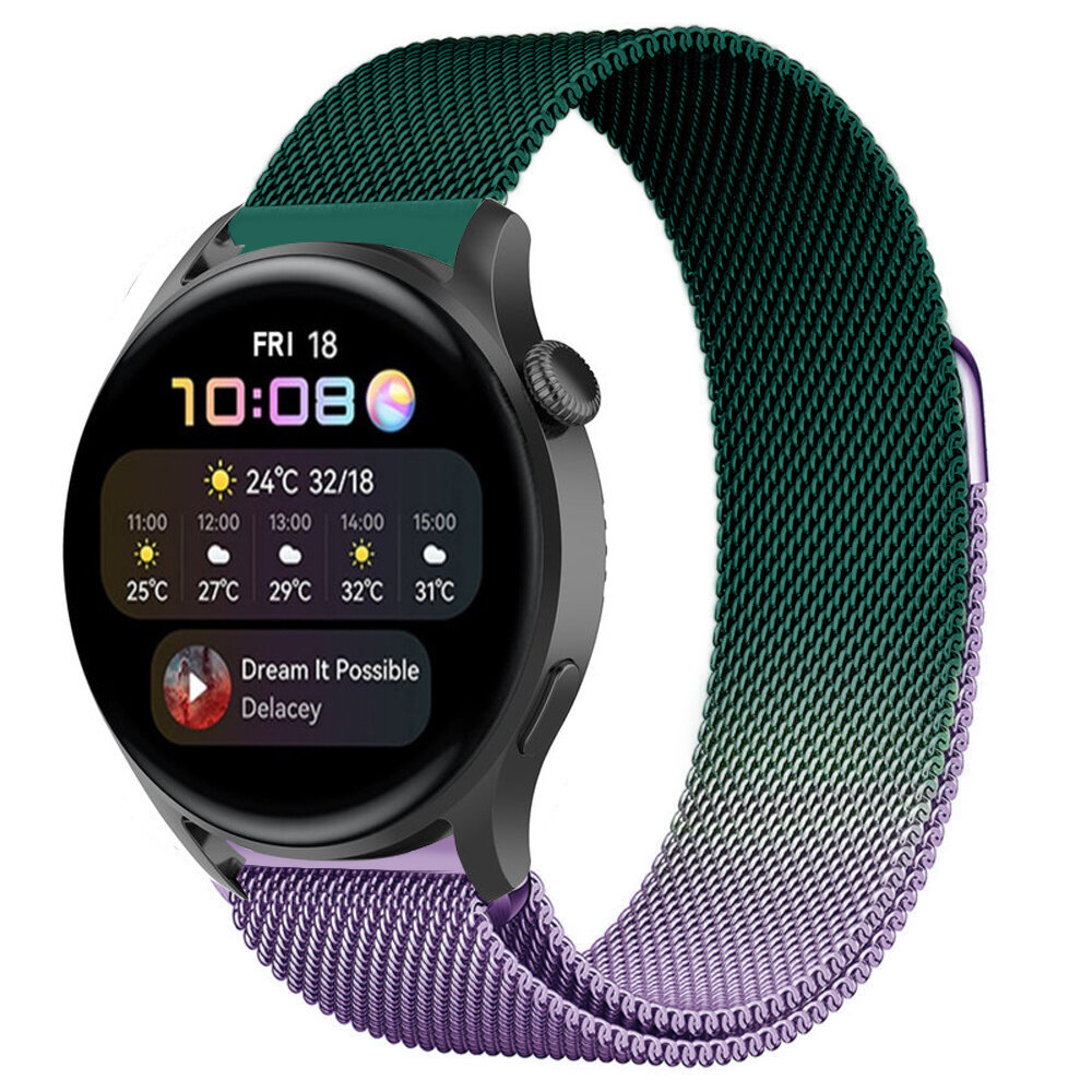 Strap-it Strap-it Huawei Watch 3 (Pro) Milanese Strap (Purple/Green) Strap-it Strap-it Huawei Watch 3 (Pro) Milanese Strap (Purple/Green)