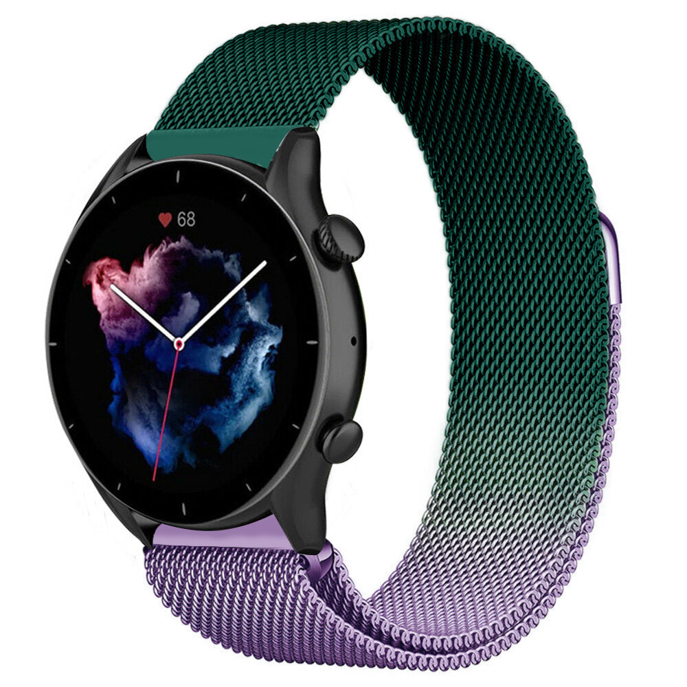 Strap-it Strap-it Amazfit GTR 3 (Pro) Milanese Strap (Purple/Green) Strap-it Strap-it Amazfit GTR 3 (Pro) Milanese Strap (Purple/Green)