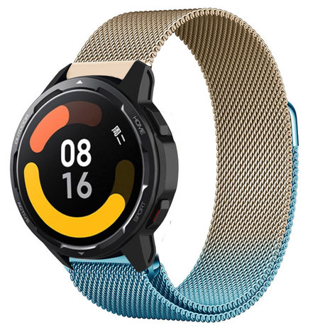 Strap-it Strap-it Xiaomi Watch S1 Milanese Strap (Blue/Gold) Strap-it Strap-it Xiaomi Watch S1 Milanese Strap (Blue/Gold)