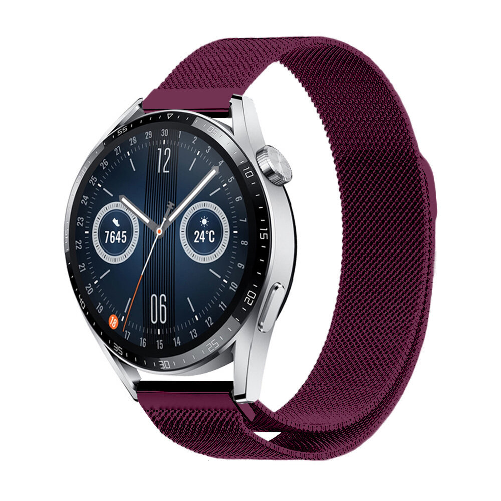 Strap-it Strap-it Huawei Watch GT 3 46mm Milanese Strap (Purple) Strap-it Strap-it Huawei Watch GT 3 46mm Milanese Strap (Purple)