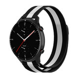 Strap-it Amazfit GTR 2 Milanese Strap (Black/White) Strap-it Amazfit GTR 2 Milanese Strap (Black/White)