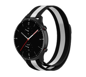 Strap-it Amazfit GTR 2 Milanese Strap (Black/White) Strap-it Amazfit GTR 2 Milanese Strap (Black/White)