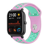 Strap-it Xiaomi Amazfit GTS Sport Strap (Pink/Aqua)