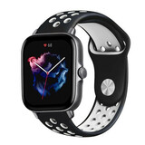 Strap-it Amazfit GTS 3 Sport Strap (Black/White) Strap-it Amazfit GTS 3 Sport Strap (Black/White)