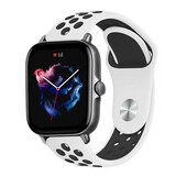 Strap-it Amazfit GTS 3 Sport Strap (White/Black) Strap-it Amazfit GTS 3 Sport Strap (White/Black)