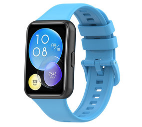 Strap-it Huawei Watch Fit 2 Silicone Strap (Light Blue)