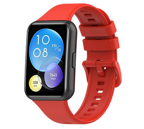 Strap-it Huawei Watch Fit 2 Silicone Strap (Red)