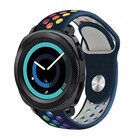 Strap-it Strap-it Samsung Gear Sport Sport Straps (Dark Blue/Rainbow)