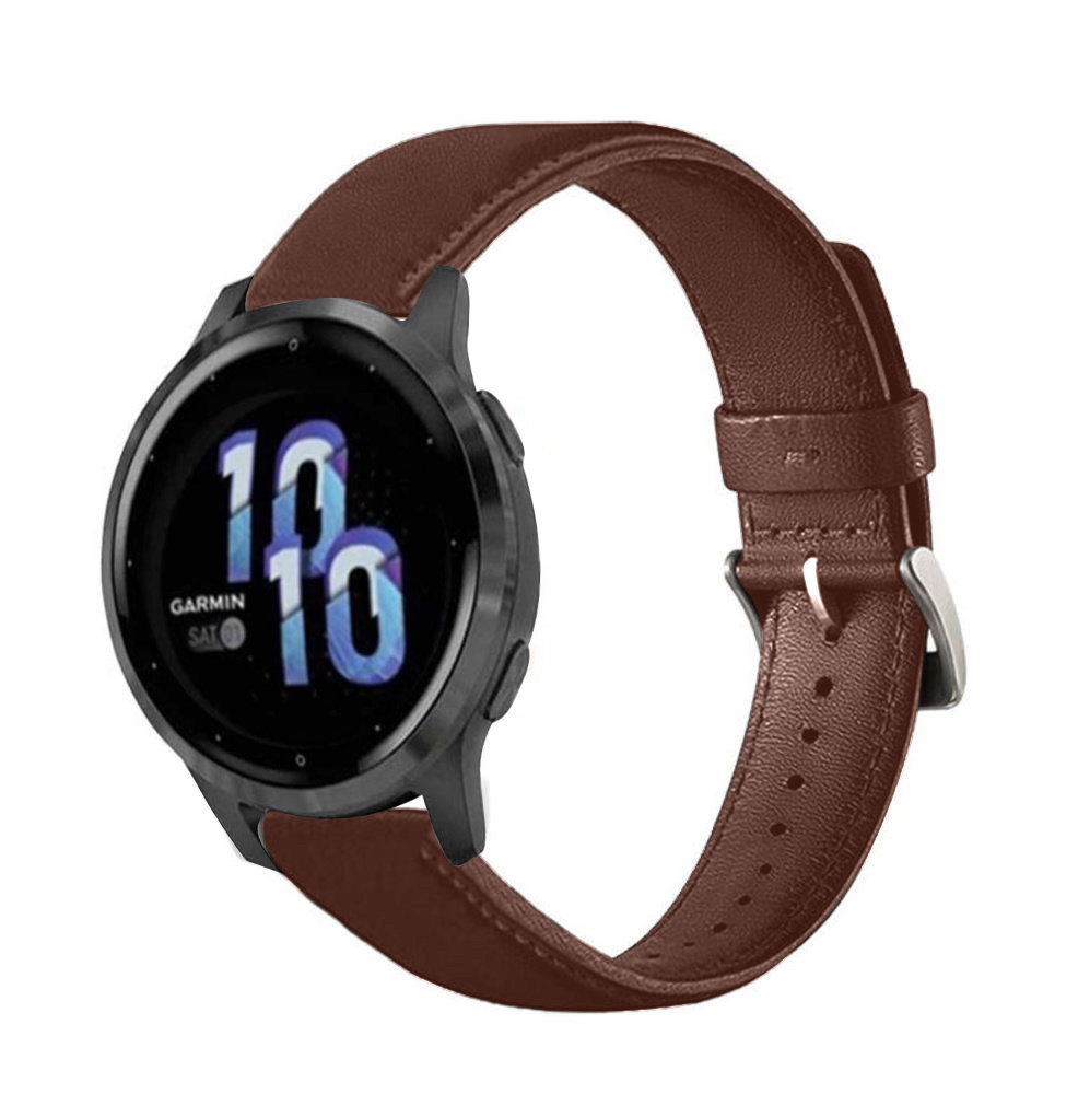 Garmin Venu 2s Leather Strap Red Brown