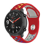 Strap-it Xiaomi Amazfit GTR Sport Strap (Red/Rainbow) Strap-it Xiaomi Amazfit GTR Sport Strap (Red/Rainbow)
