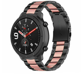Strap-it Xiaomi Amazfit GTR Steel Strap (Black/Pink) Strap-it Xiaomi Amazfit GTR Steel Strap (Black/Pink)