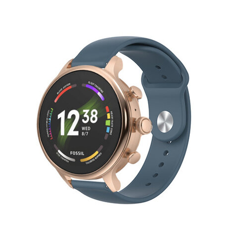 Fossil Gen 6 42mm Sport Strap Grey Blue