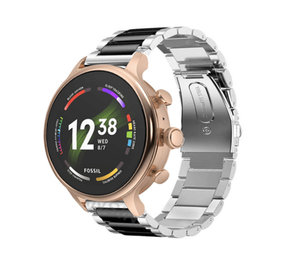 Strap-it Fossil Gen 6 (42mm) Steel Strap (Silver/Black) Strap-it Fossil Gen 6 (42mm) Steel Strap (Silver/Black)