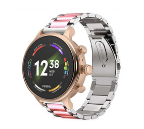 Strap-it Fossil Gen 6 (42mm) Steel Strap (Silver/Pink) Strap-it Fossil Gen 6 (42mm) Steel Strap (Silver/Pink)