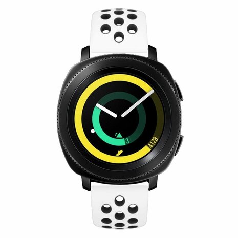 Strap-it Strap-it Samsung Gear Sport Sport Straps (White/Black) Strap-it Strap-it Samsung Gear Sport Sport Straps (White/Black)