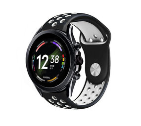 Strap-it Fossil Gen 6 44mm Sport Strap (Black/White) Strap-it Fossil Gen 6 44mm Sport Strap (Black/White)