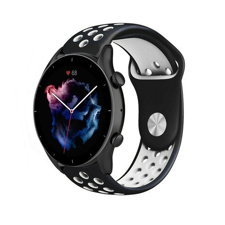 Strap-it Strap-it Amazfit GTR 3 (Pro) Sport Strap (Black/White) Strap-it Strap-it Amazfit GTR 3 (Pro) Sport Strap (Black/White)