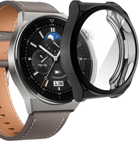 Strap-it Strap-it Huawei Watch GT 3 Pro 46mm TPU Case (Black) Strap-it Strap-it Huawei Watch GT 3 Pro 46mm TPU Case (Black)