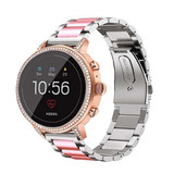 Strap-it Fossil Gen 5e 42mm Steel Strap (Silver/Pink) Strap-it Fossil Gen 5e 42mm Steel Strap (Silver/Pink)