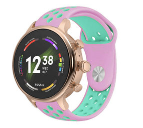 Strap-it Fossil Gen 6 (42mm) Sport Strap (Pink/Aqua) Strap-it Fossil Gen 6 (42mm) Sport Strap (Pink/Aqua)