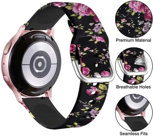 Strap-it Strap-it Pink Flowers Samsung Gear Sport Strap Strap-it Strap-it Pink Flowers Samsung Gear Sport Strap