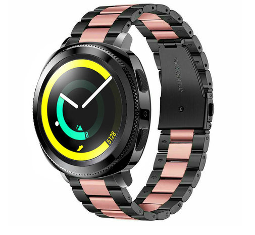Strap-it Strap-it Samsung Gear Sport Steel Strap (Black/Pink) Strap-it Strap-it Samsung Gear Sport Steel Strap (Black/Pink)