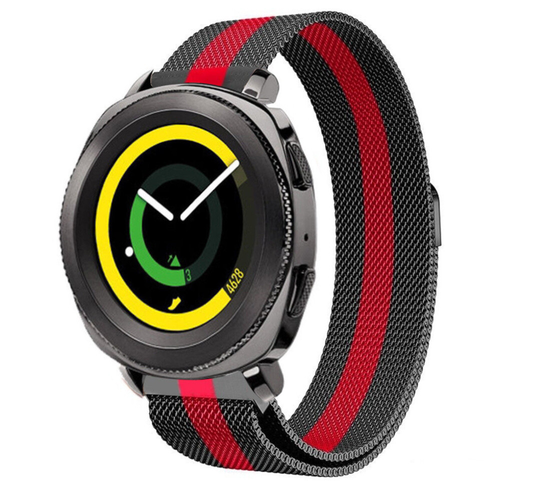 Strap-it Strap-it Samsung Gear Sport Milanese Strap (Black/Red) Strap-it Strap-it Samsung Gear Sport Milanese Strap (Black/Red)