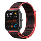 Strap-it Strap-it Xiaomi Amazfit GTS Nylon Strap (Black/Coral)