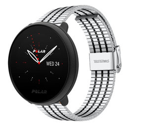 Strap-it Polar Ignite 2 Fine Steel Strap (Silver/Black) Strap-it Polar Ignite 2 Fine Steel Strap (Silver/Black)