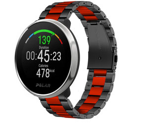 Strap-it Polar Unite Steel Strap (Black/Red) Strap-it Polar Unite Steel Strap (Black/Red)