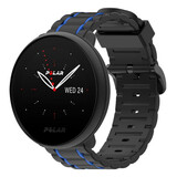 Strap-it Polar Ignite 2 Silicone Strap Tough (Black/Blue)