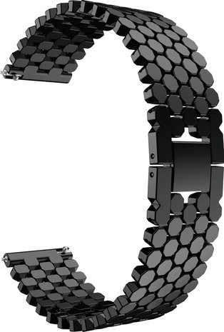 Strap-it Strap-it Huawei Watch GT 3 Pro 46mm Steel Strap Hexagons (Black) Strap-it Strap-it Huawei Watch GT 3 Pro 46mm Steel Strap Hexagons (Black)