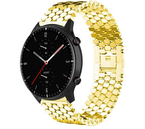 Strap-it Amazfit GTR 2 Steel Strap Hexagons (Gold) Strap-it Amazfit GTR 2 Steel Strap Hexagons (Gold)