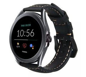 Strap-it Fossil Gen 5e 44mm Leather Strap (Black) Strap-it Fossil Gen 5e 44mm Leather Strap (Black)