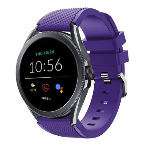 Strap-it Strap-it Fossil Gen 5e 44mm Silicone Strap (Purple)