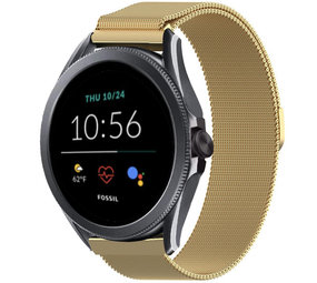 Strap-it Fossil Gen 5e 44mm Milanese Strap (Gold) Strap-it Fossil Gen 5e 44mm Milanese Strap (Gold)