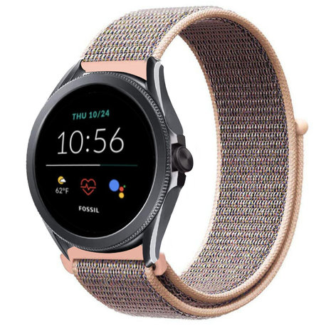 Strap-it Strap-it Fossil Gen 5e 44mm Nylon Strap (Pink Sand) Strap-it Strap-it Fossil Gen 5e 44mm Nylon Strap (Pink Sand)