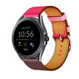 Strap-it Fossil Gen 5e 44mm Leather Strap (Bright Pink/Red Brown)